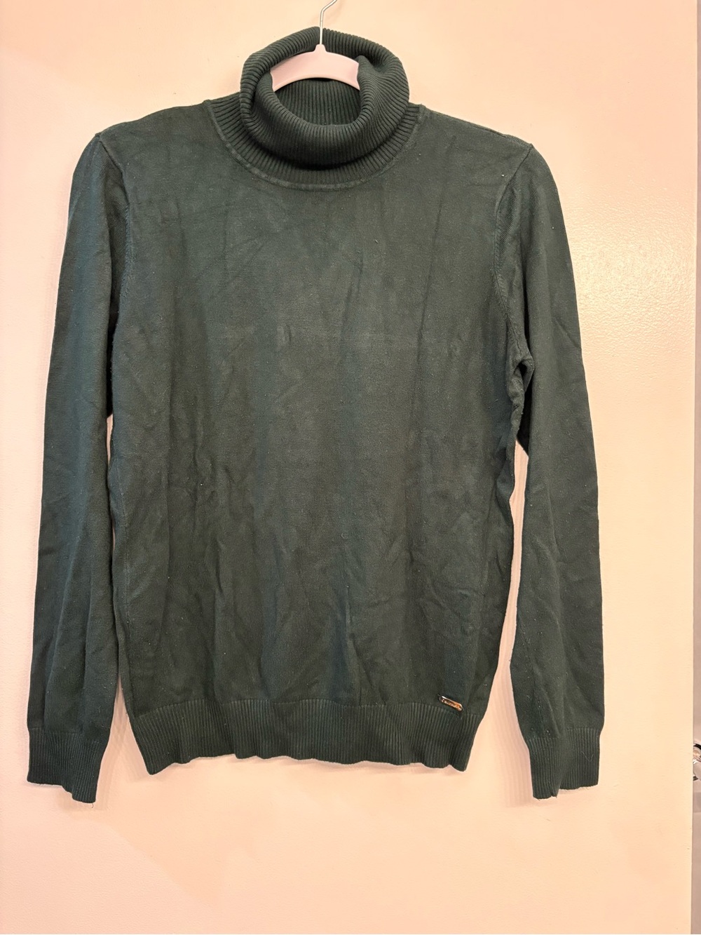 Calvin Klein Women's Turtleneck Pullover Sweater Blend Green Size M Medium